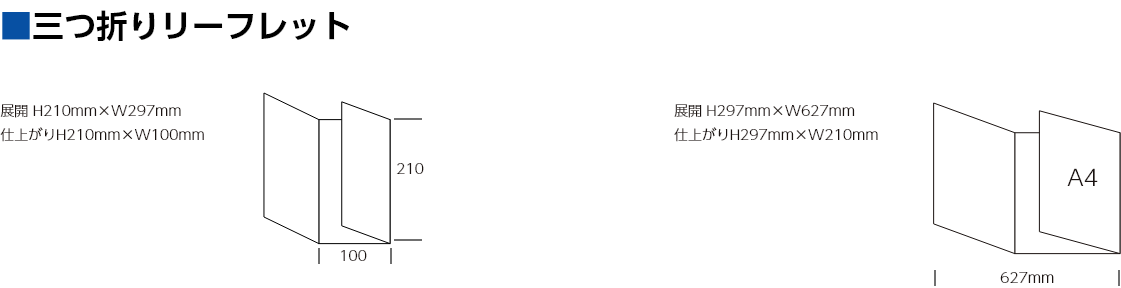 三つ折りリーフレット